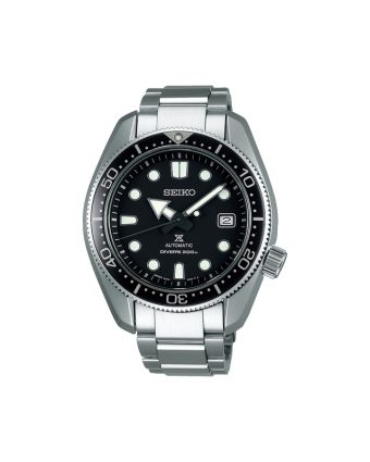 Seiko Prospex Sea SPB077J1 mustalla taululla, valkoisella taustalla edestä