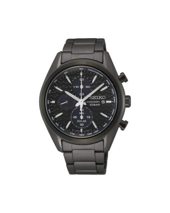 Seiko Solar SSC773P1 mustalla taululla, valkoisella taustalla edestä