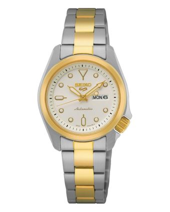 Seiko 5 Sports SKX SRE004K1 valkoisella taululla, valkoisella taustalla edestä