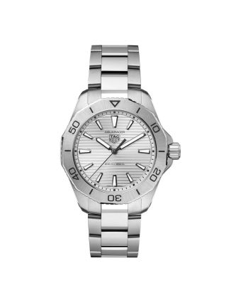 TAG Heuer Aquaracer Professional 200 40 mm WBP1111.BA0627 hopeisella taululla, valkoisella taustalla edestä