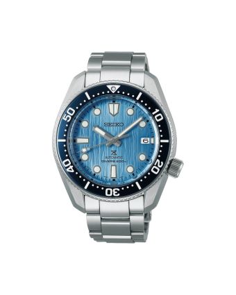 Seiko Prospex Sea SPB299J1 vaaleansinisellä taululla, valkoisella taustalla edestä