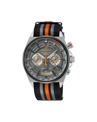 Seiko kronografi SSB403P1 harmaalla taululla, valkoisella taustalla edestä