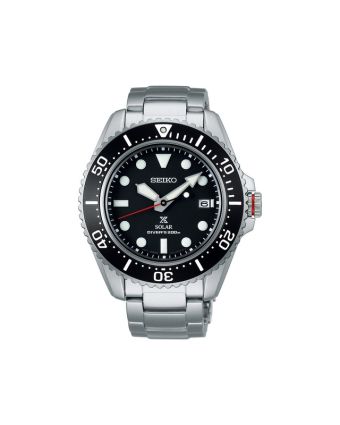 Seiko Prospex Sea SNE589P1 mustalla taululla, valkoisella taustalla edestä