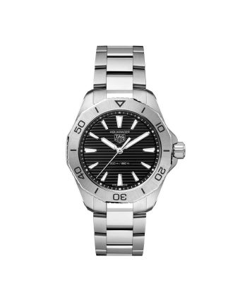 TAG Heuer Aquaracer Professional 200 40 mm WBP1110.BA0627 mustalla taululla, valkoisella taustalla edestä