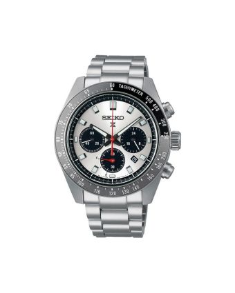 Seiko Prospex Speedtimer SSC911P1 valkoisella taululla, valkoisella taustalla edestä