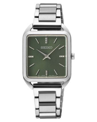 Seiko naisten kello SWR075P1 vihreällä taululla, valkoisella taustalla edestä