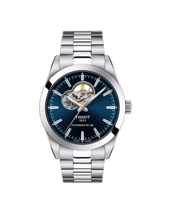 Tissot Gentleman Open Heart 40 mm sininen taulu T127.407.11.041.01