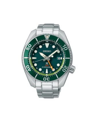 Seiko Prospex Sea SFK003J1 vihreällä taululla, valkoisella taustalla edestä