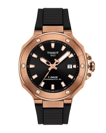 Tissot T-Race Powermatic 80 41 mm musta taulu, PVD-pinnoite T141.807.37.051.00