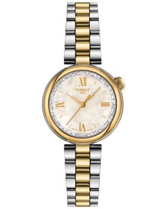 Tissot Desir 28 mm helmiäistaulu kaksivärinen ranneke T152.010.22.118.01
