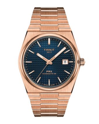 Tissot PRX Powermatic 80 40 mm sininen taulu, ruusukullanv&auml;rinen ranneke T137.407.33.041.00