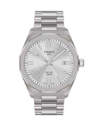 Tissot PRC 100 Solar 39 mm hopeanv&auml;rinen taulu T151.422.11.031.00