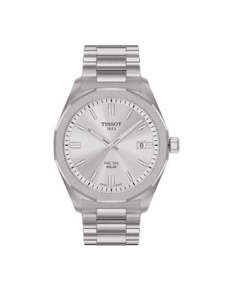 Tissot PRC 100 Solar 39 mm hopeanvärinen taulu T151.422.11.031.00