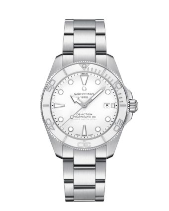 Certina DS Action Diver 40.5mm Powermatic 80 C048.407.11.011.00, valkoisella taustalla edest&auml;