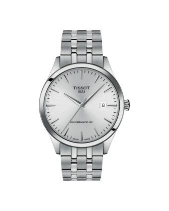 Tissot Classic Dream 40 mm hopeanvärinen taulu, Powermatic 80 T158.407.11.031.00