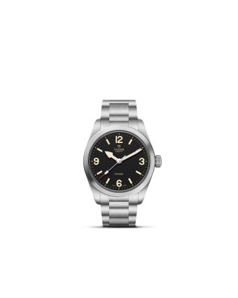Tudor Ranger 36 M79930-0001, musta kellotaulu, teräsranneke