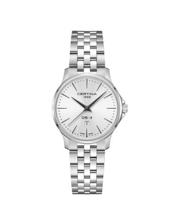 Certina DS-8 Lady 31mm C045.010.11.011.00, valkoisella taustalla edestä